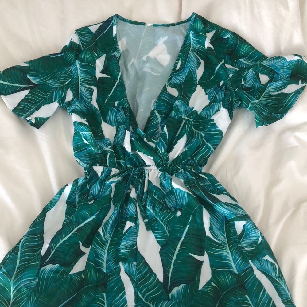 Palm Print Romper